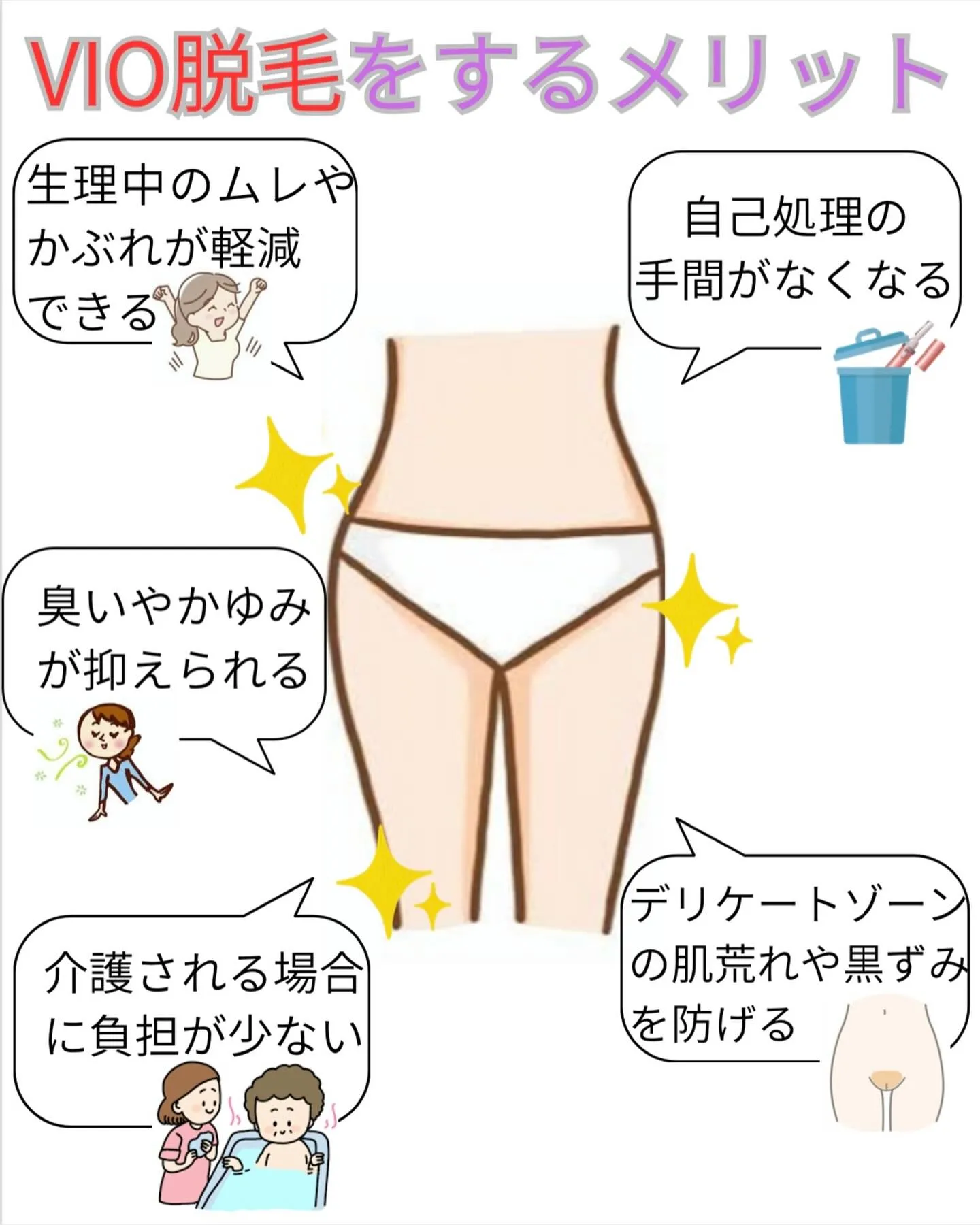 【VIO脱毛のメリット】